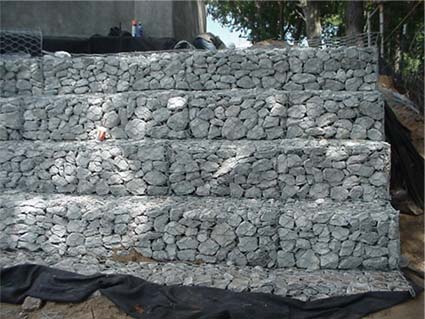 Foundation Preparation Gabion Wall